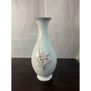 Royal Duchess Bavaria Germany Fine‎ China Floral Bud Vase White Pink Silver Trim